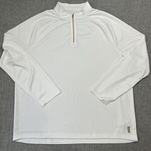 Rhone Pullover Men XXL White Commuter 1/4 Zip Performance Long Sleeve Golf